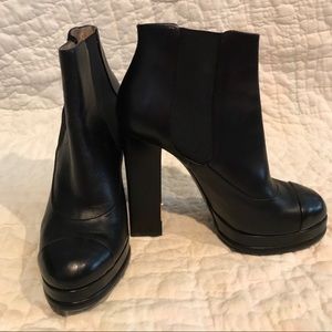 CHANEL platform chelsea boots